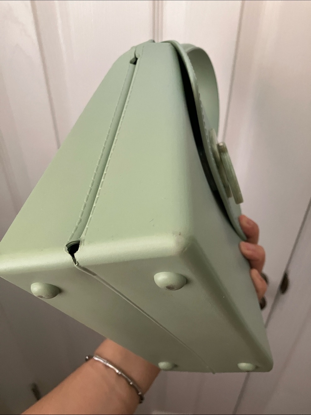 Salvatore Ferragamo Mint Green Gancini Bag - Picture 6 of 13